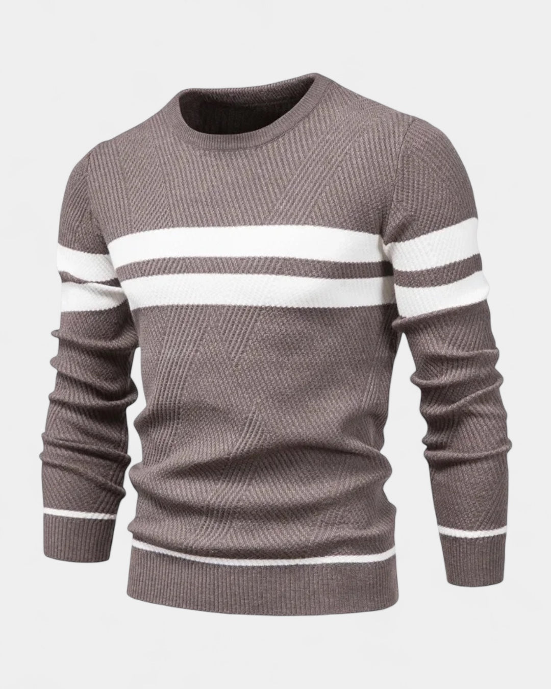 Aurazio Maglione Uomo a Righe Girocollo