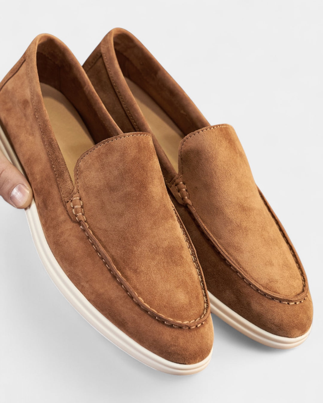 Aurazio Mocassini Uomo Camoscio Slip-On