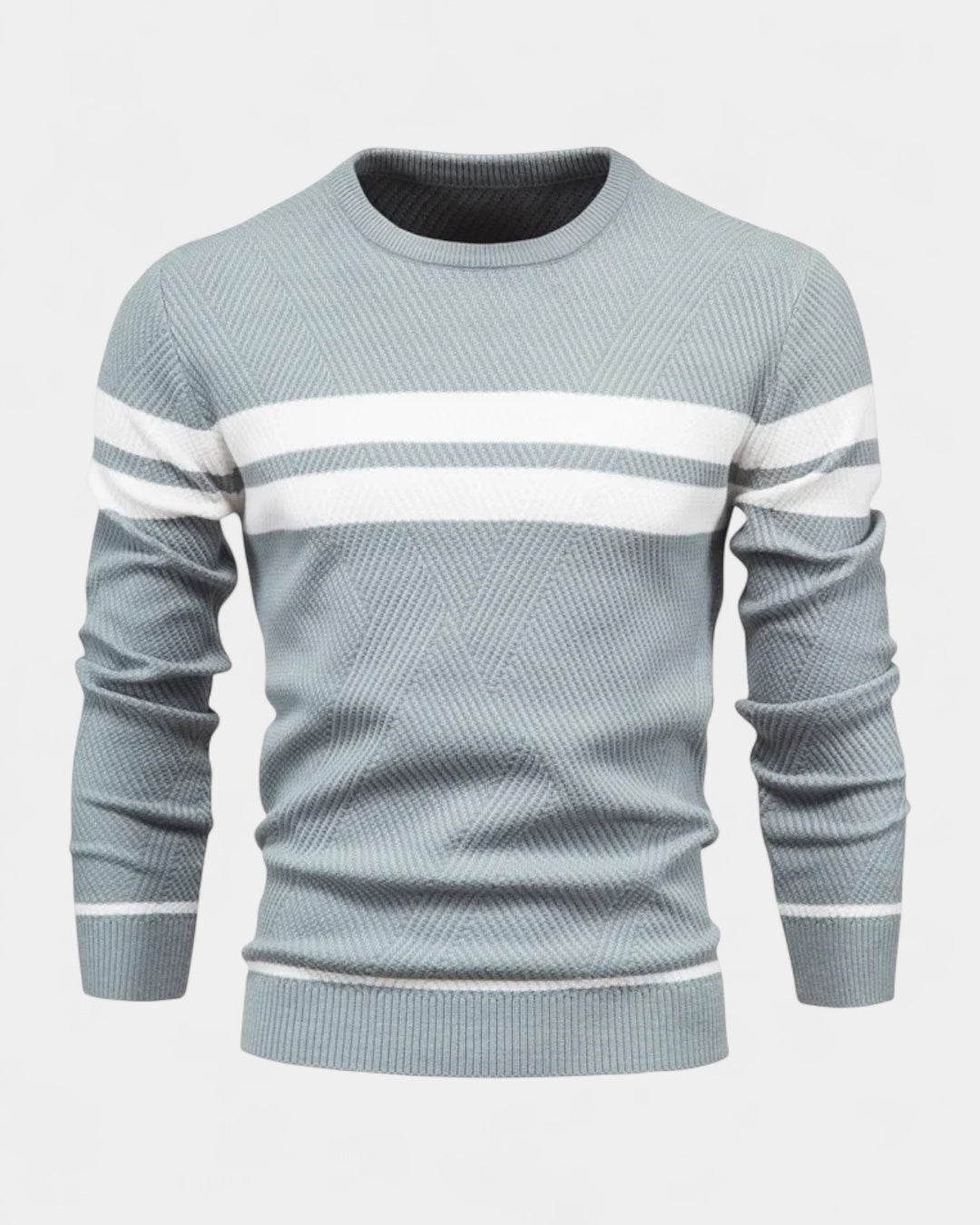 Aurazio Maglione Uomo a Righe Girocollo
