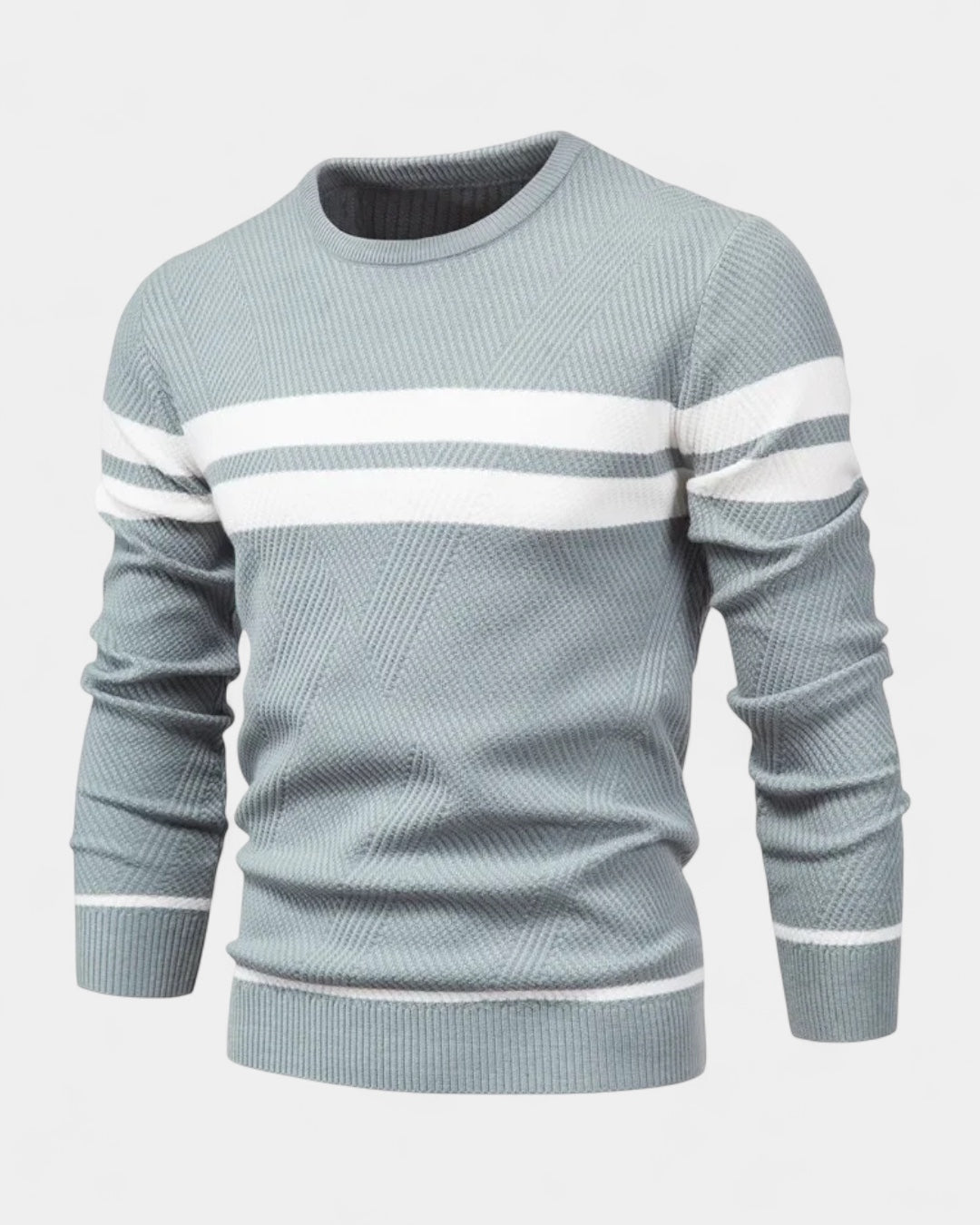Aurazio Maglione Uomo a Righe Girocollo