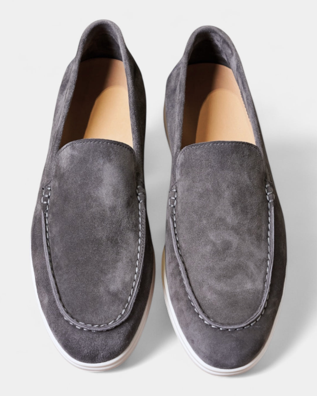Aurazio Mocassini Uomo Camoscio Slip-On