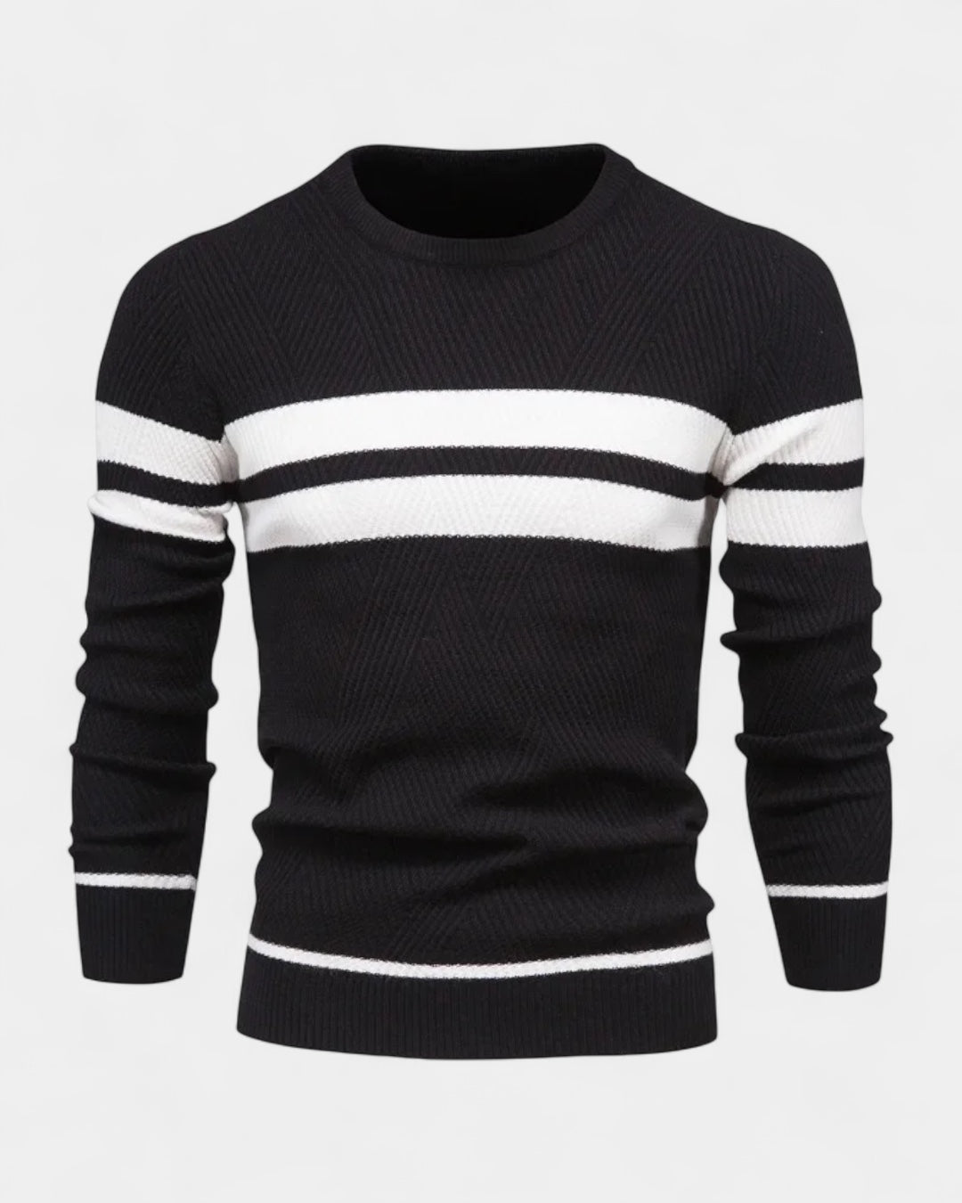 Aurazio Maglione Uomo a Righe Girocollo