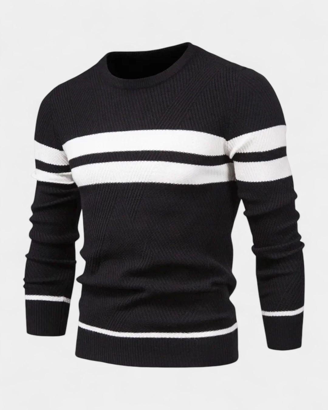 Aurazio Maglione Uomo a Righe Girocollo