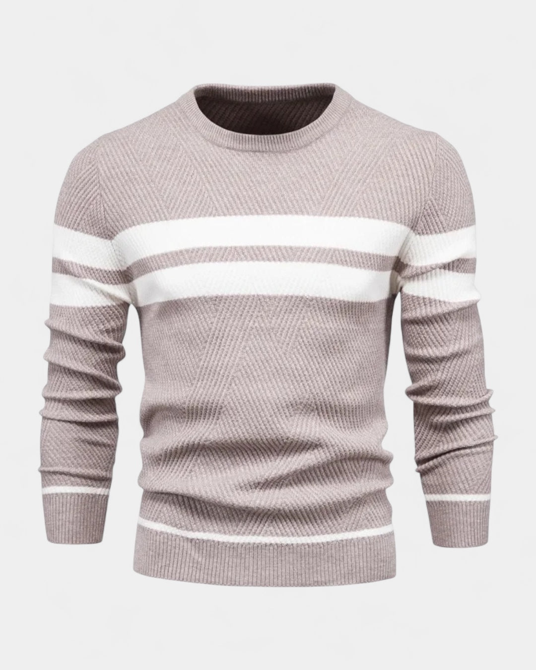 Aurazio Maglione Uomo a Righe Girocollo