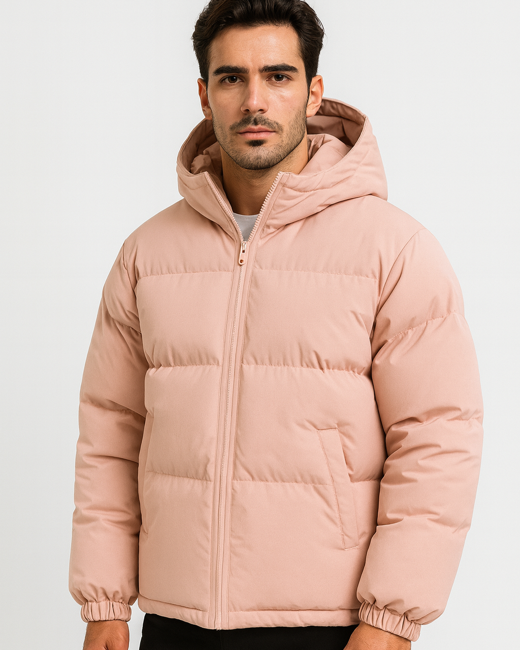 Aurazio Giubbotto Piumino Uomo Cappuccio