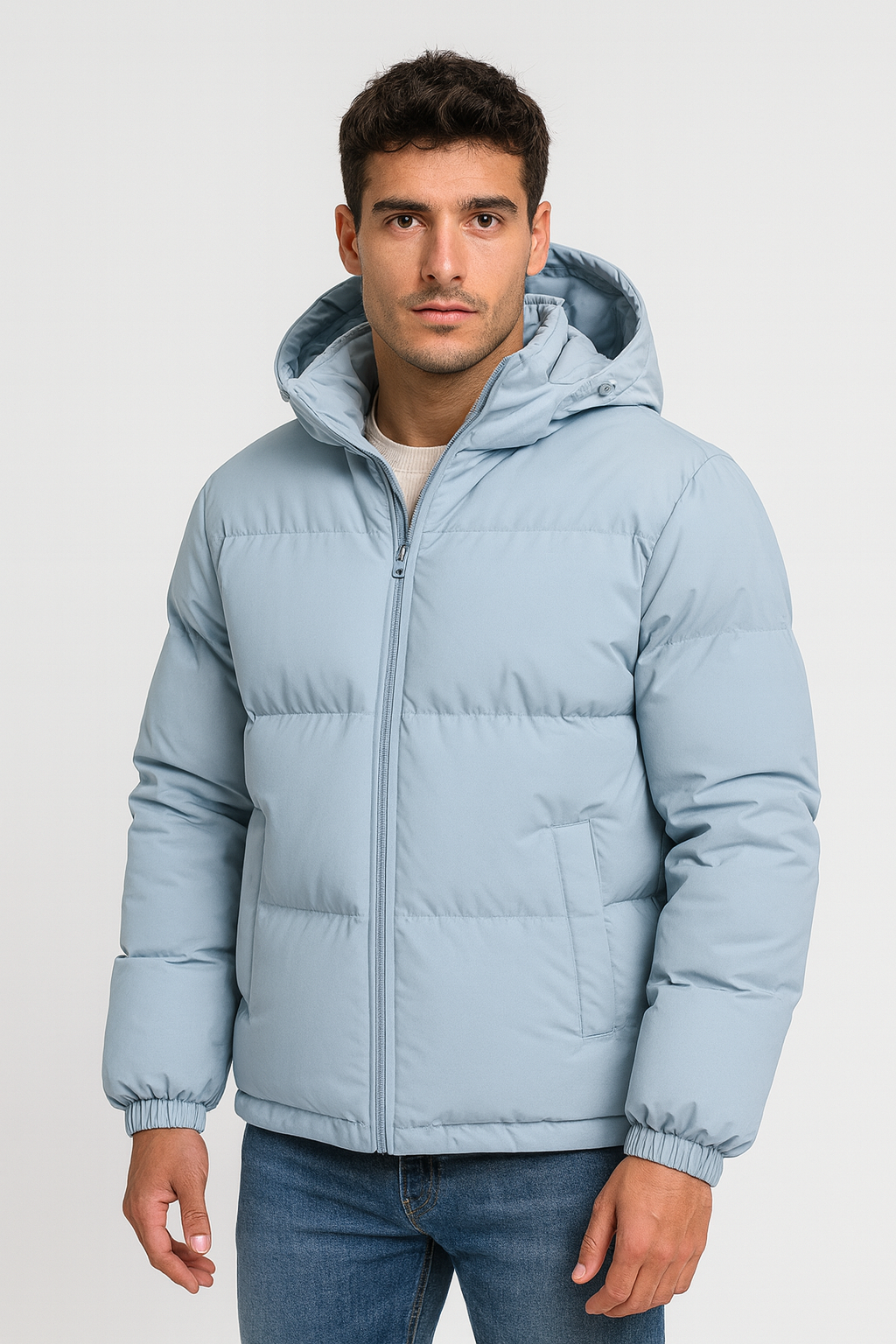 Aurazio Giubbotto Piumino Uomo Cappuccio