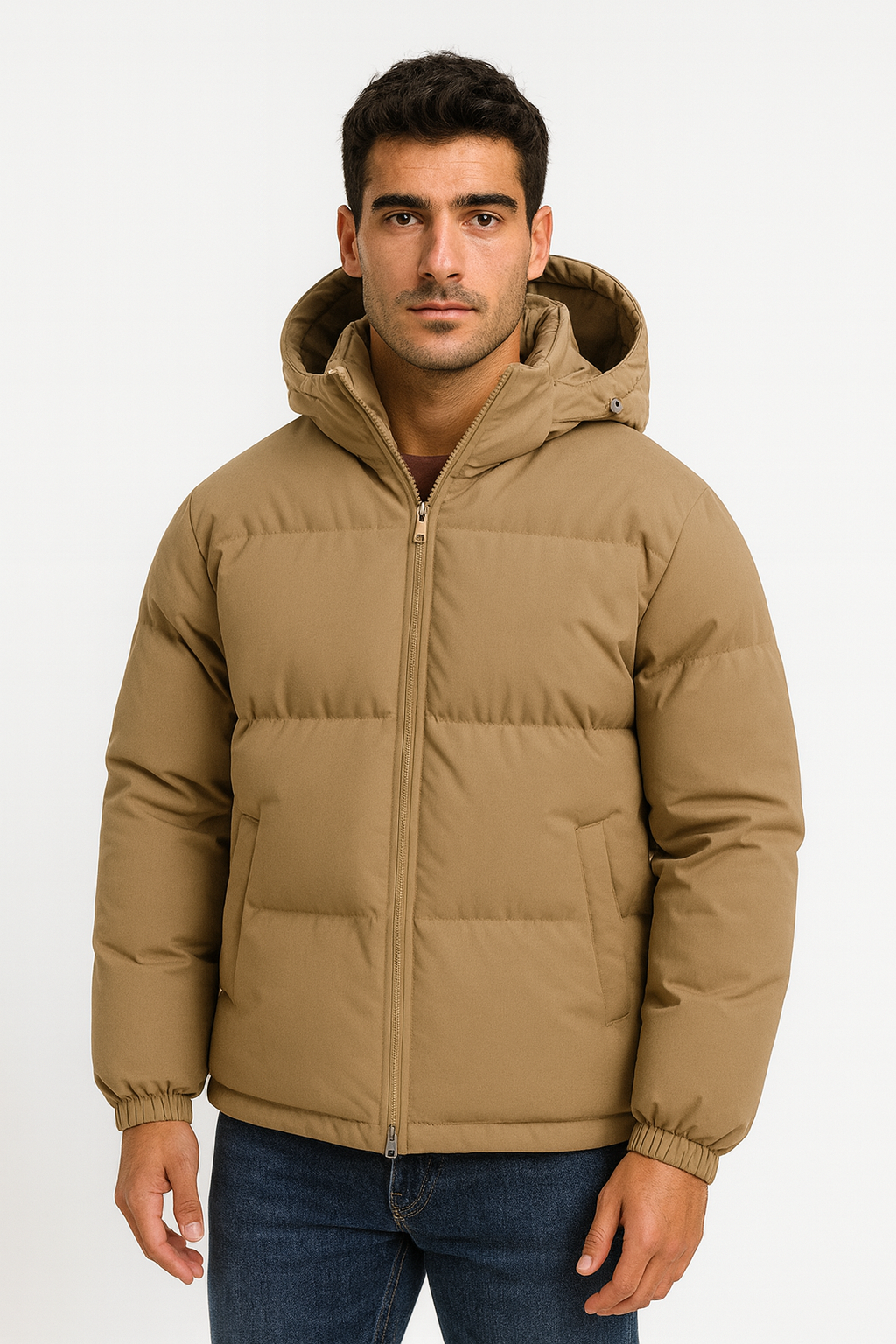 Aurazio Giubbotto Piumino Uomo Cappuccio