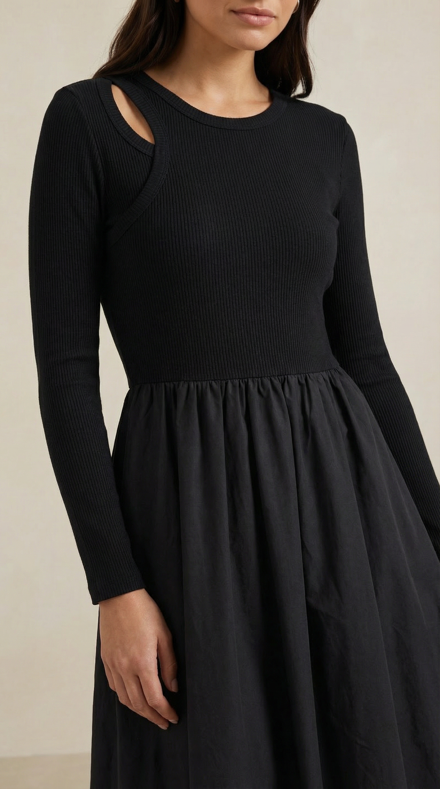 Aurazio Vestito Maxi con Maniche Lunghe per Donna