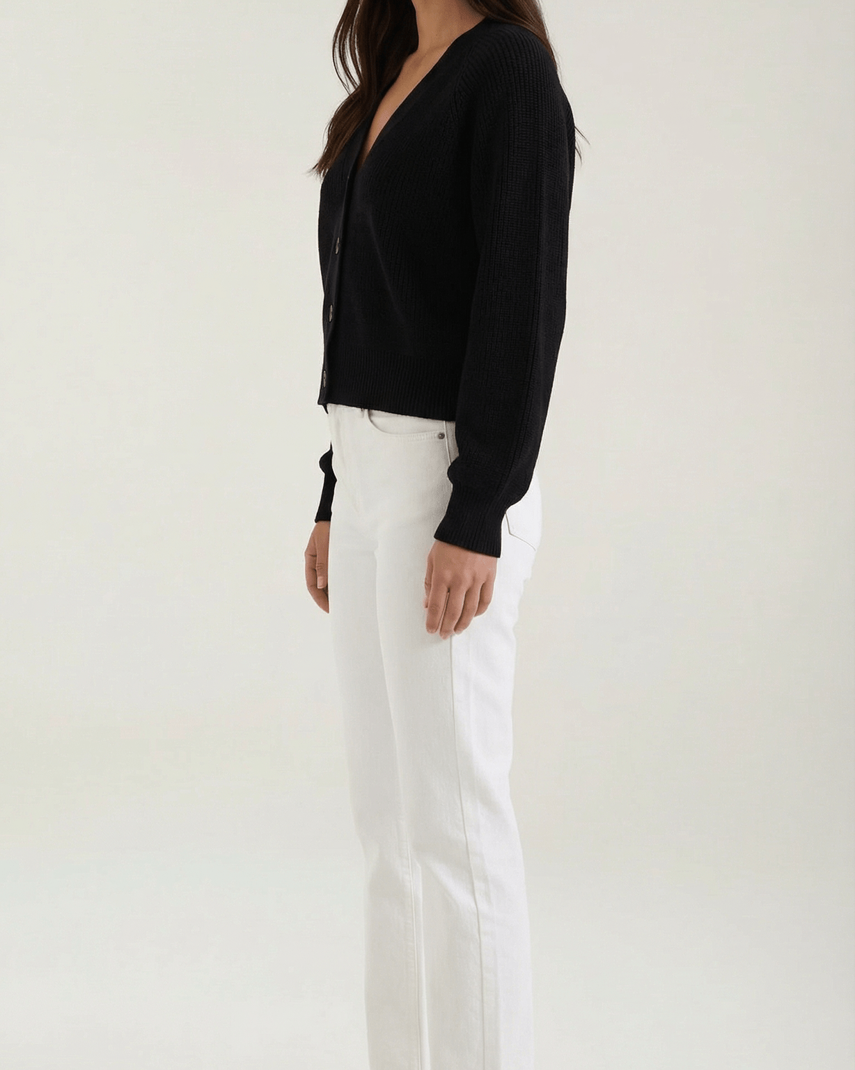 Aurazio Cardigan Bottonato Scollo a V per Donna