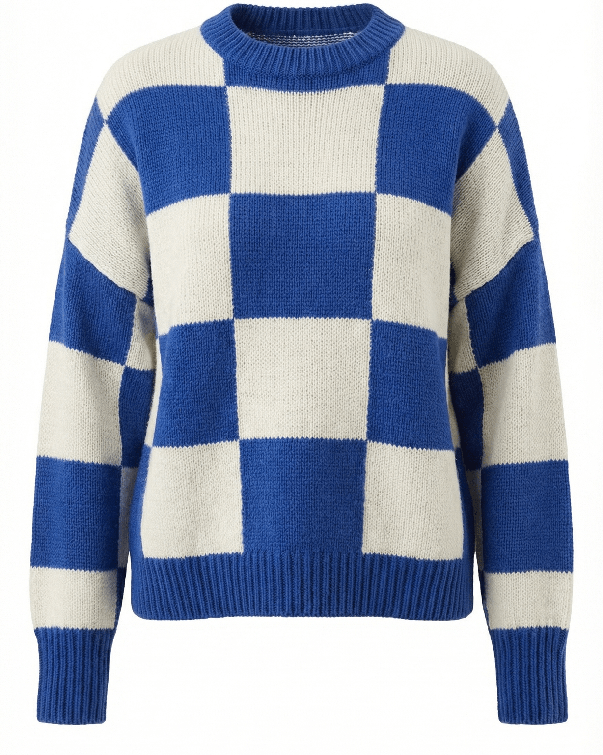Aurazio Maglione a Quadri Checkered da Donna