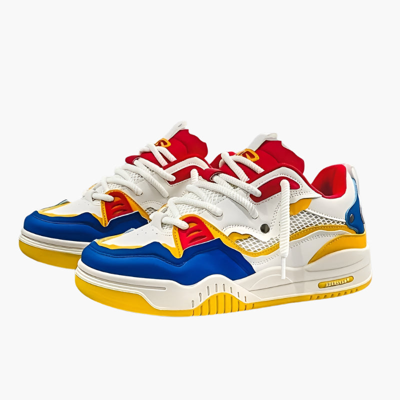 Sneakers Uomo Urbane Motivo Geometrico Tomaia in PU Suola in Gomma