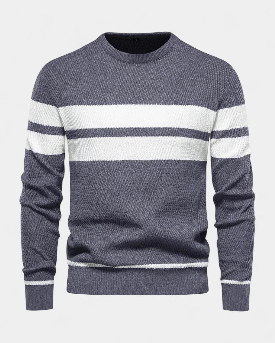 Aurazio Maglione Uomo a Righe Girocollo