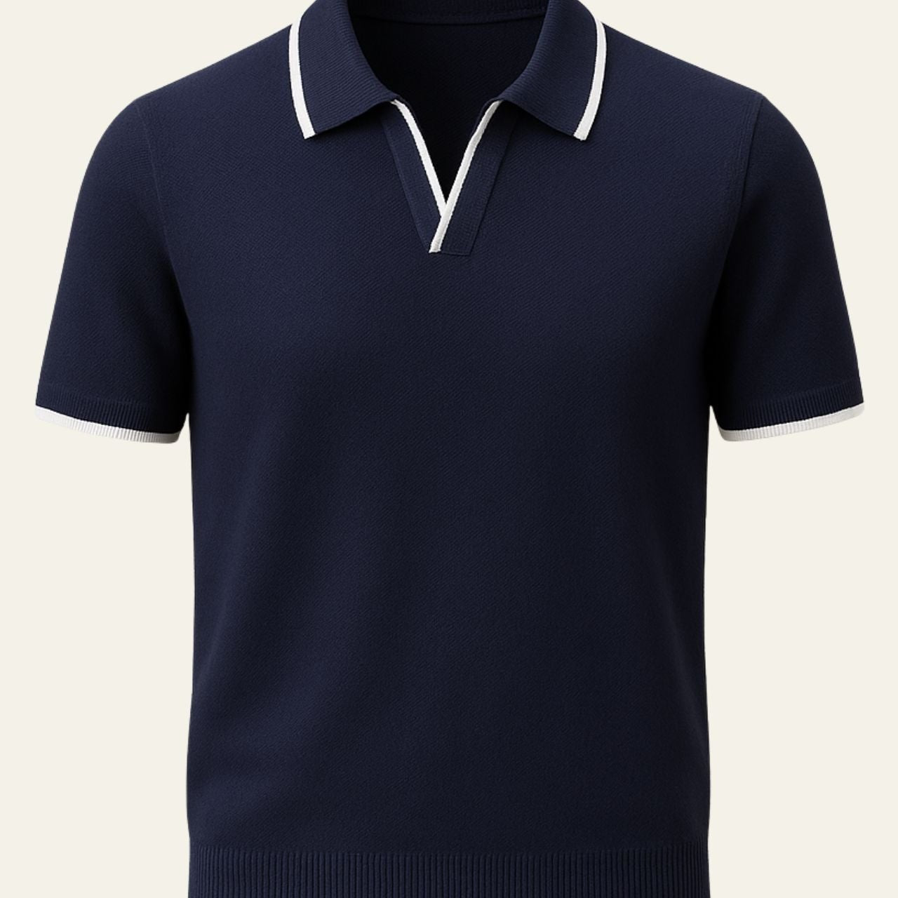Aurazio Polo in Maglia Edge Elegante da uomo
