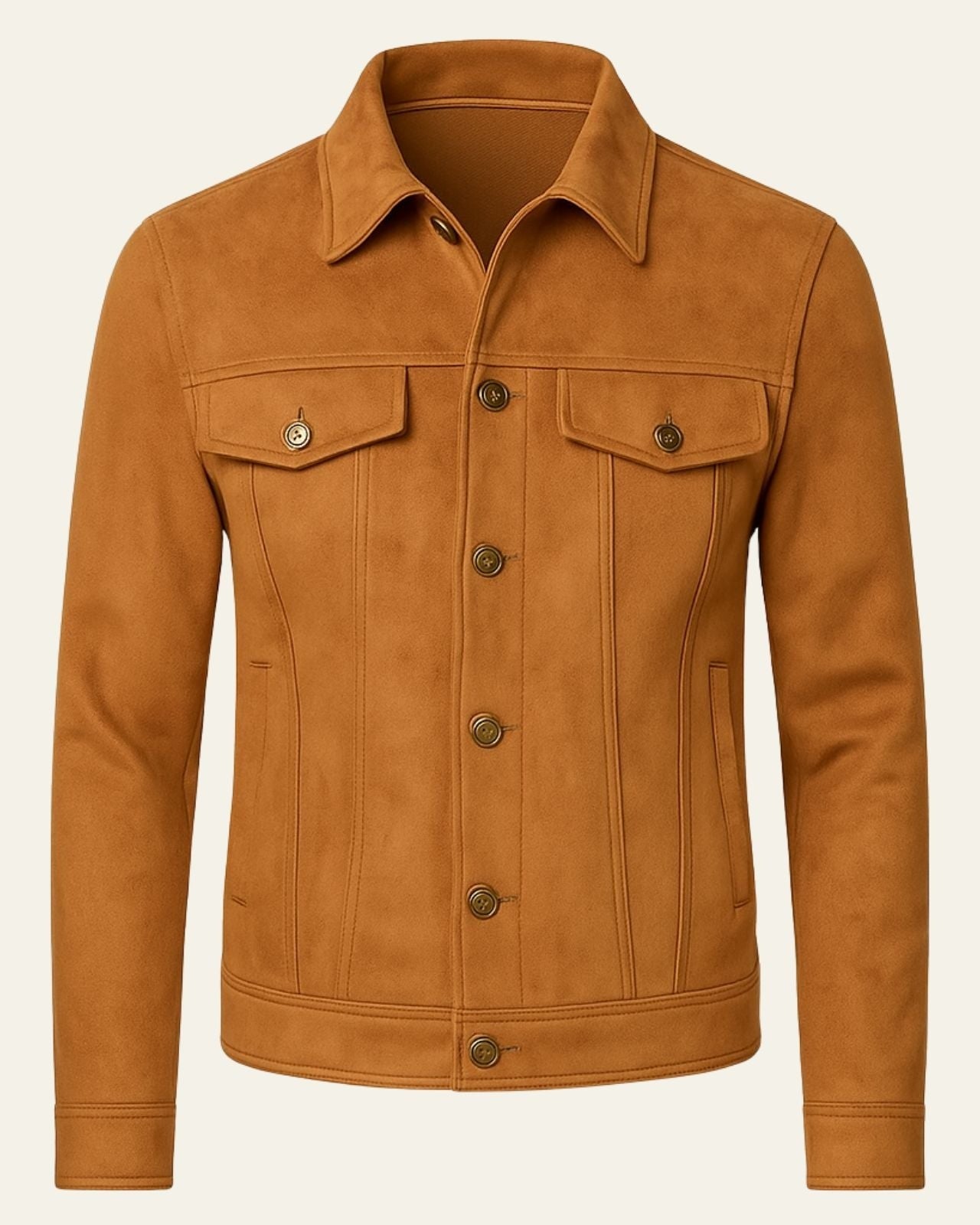 Aurazio Giacca in camoscio con revers da uomo