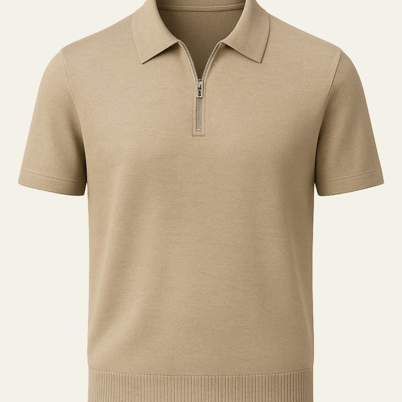 Aurazio Polo in maglia con zip frontale da uomo