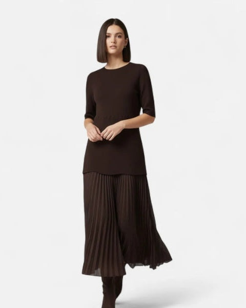 Aurazio Vestito in Maglia Plissettata da Donna