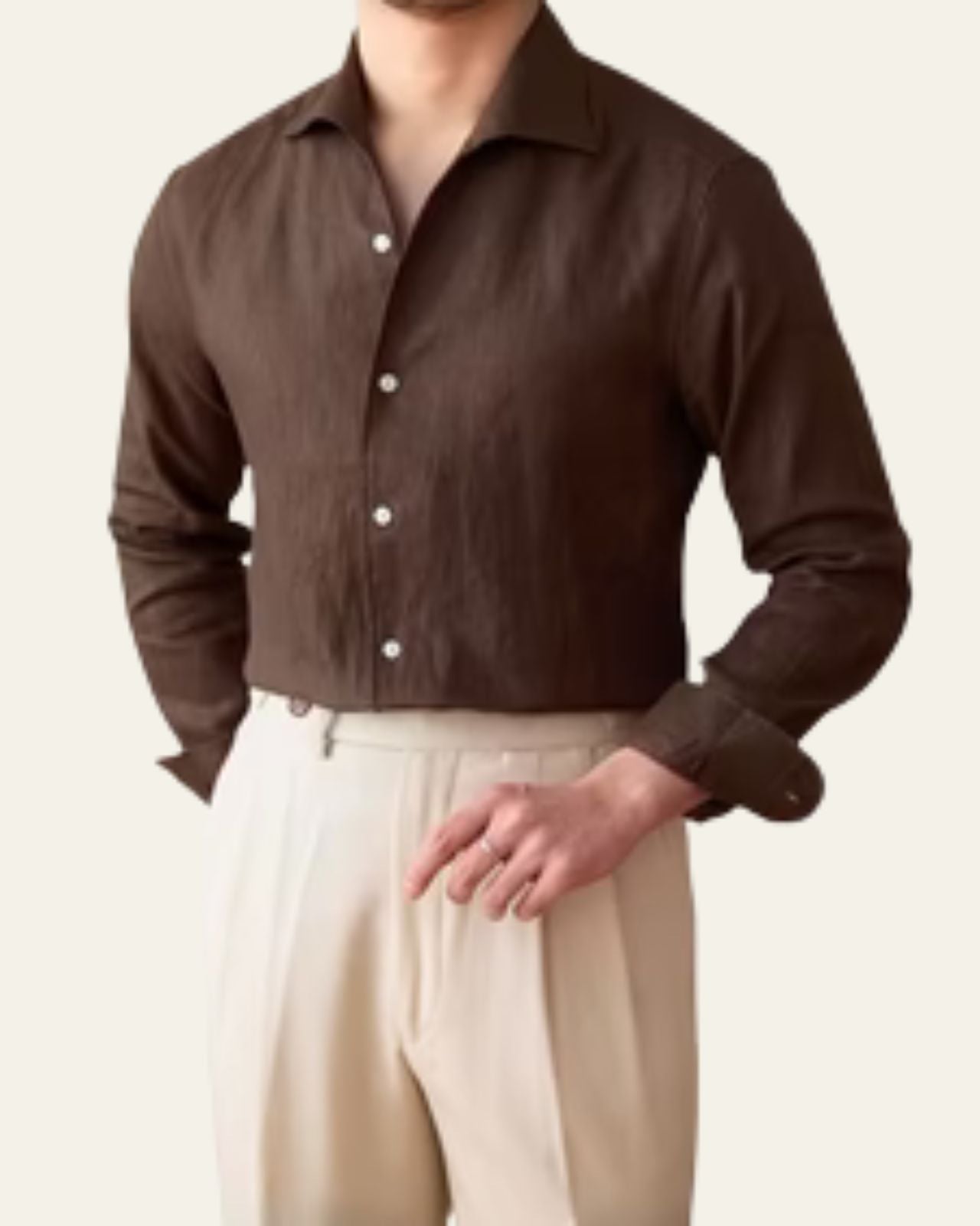 Aurazio Camicia di Lino da Uomo