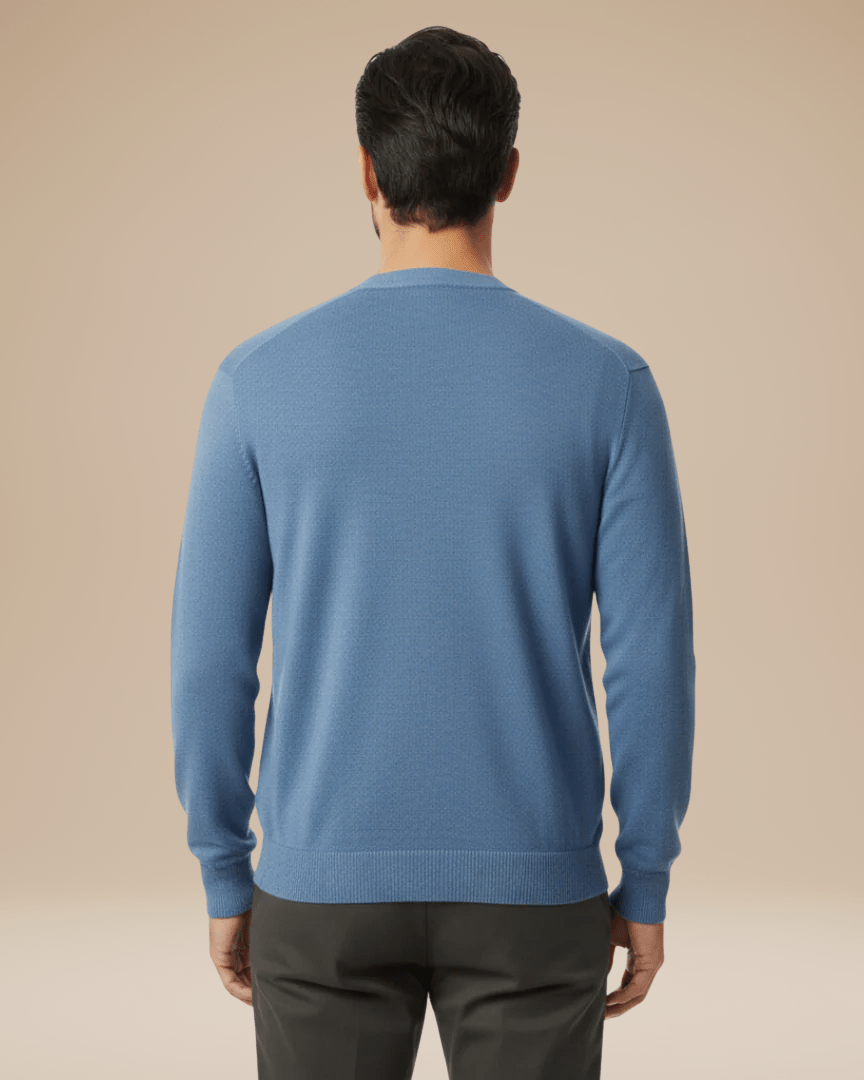 Aurazio Cardigan Uomo Misto Cashmere Elegante Scollo A V Bottoni Comfort Tutto Il Giorno