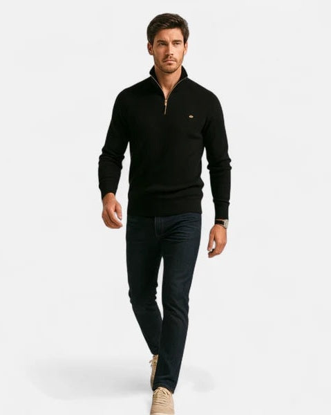 Aurazio Maglione con zip a collo alto da uomo