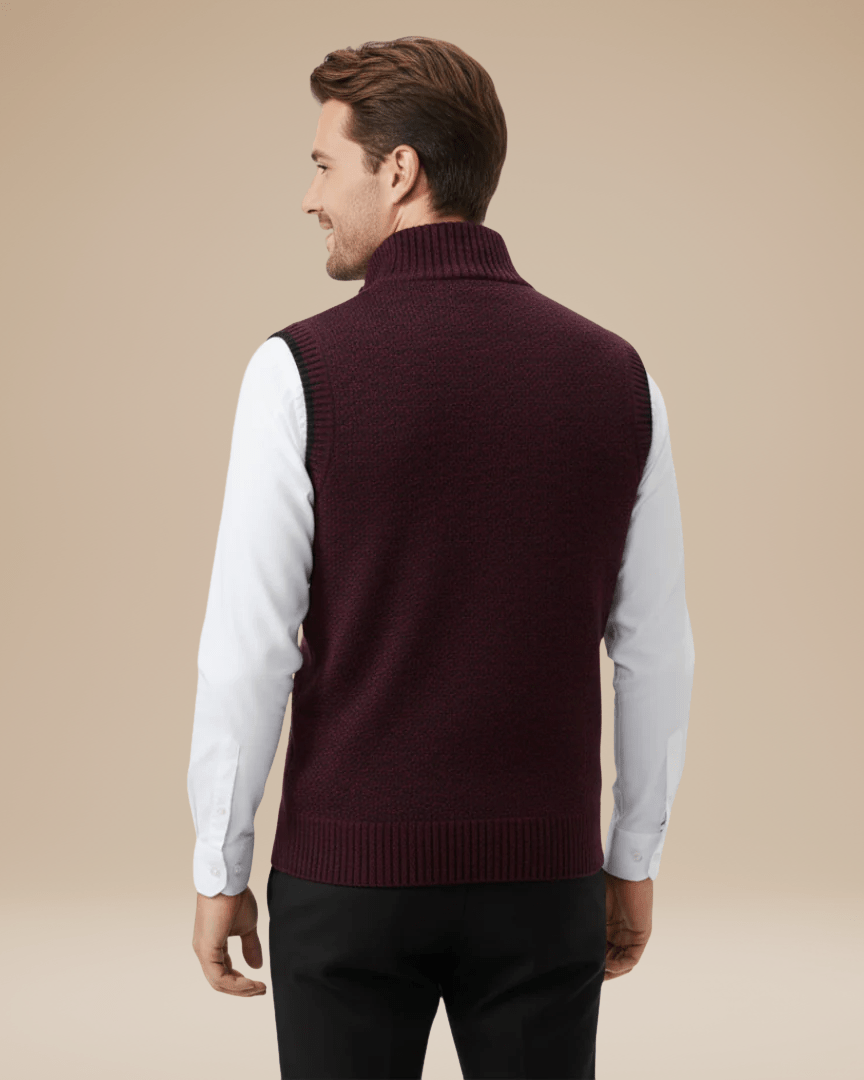 Aurazio Gilet In Maglia Uomo Lana Mista Leggero Caldo Versatile Per Camicie E T Shirt