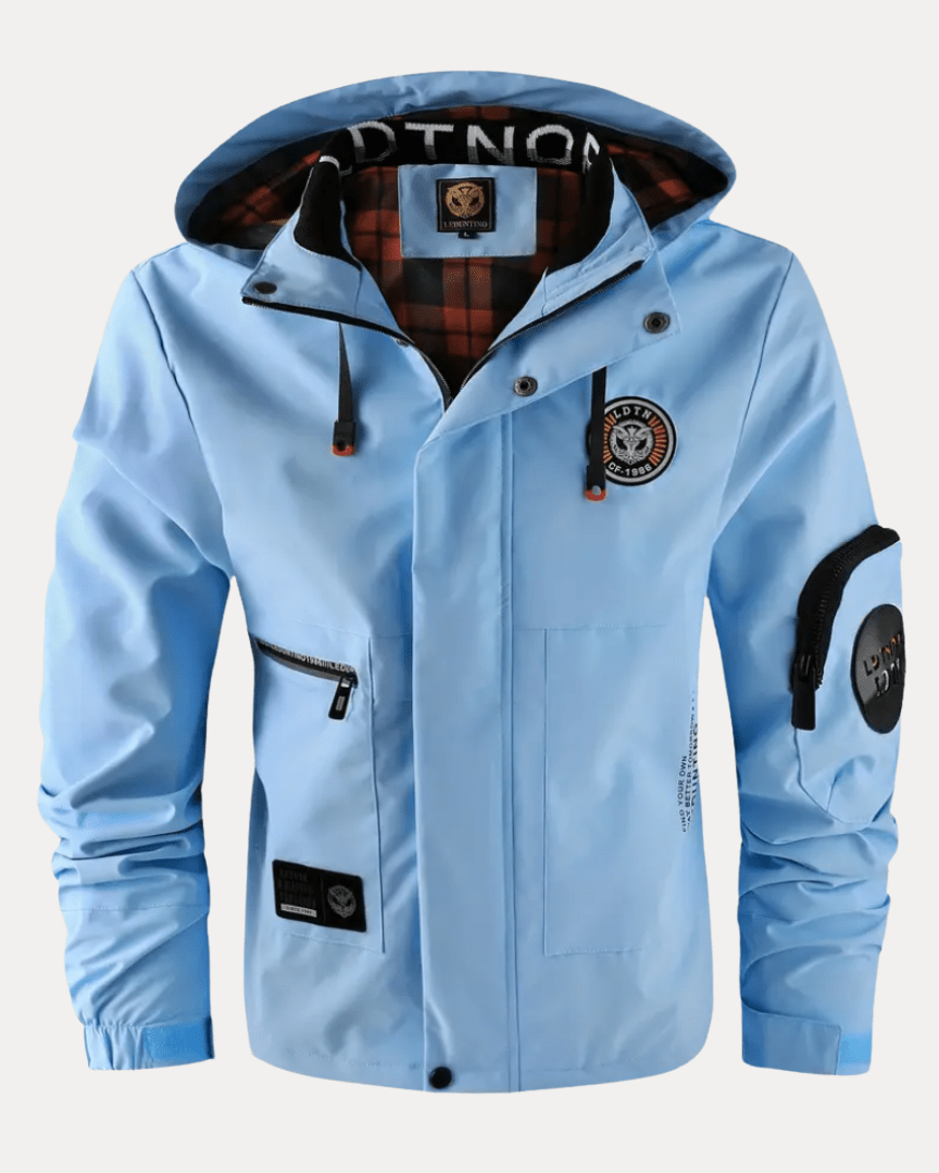 Aurazio Giacca Uomo Softshell Stile Urbano Antivento Resistente All Weather Con Zip