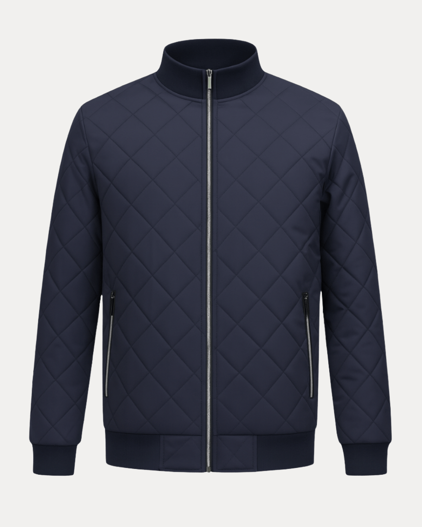 Aurazio Giacca Trapuntata Uomo Rombo Calore Leggero Imbottitura Leggera Mezza Stagione