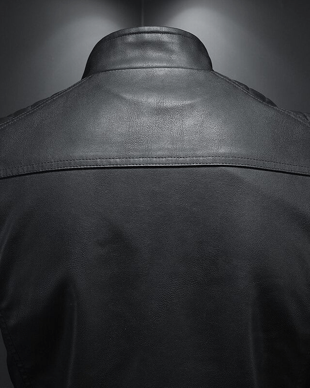 Aurazio Giacca Biker in Pelle Sintetica da uomo