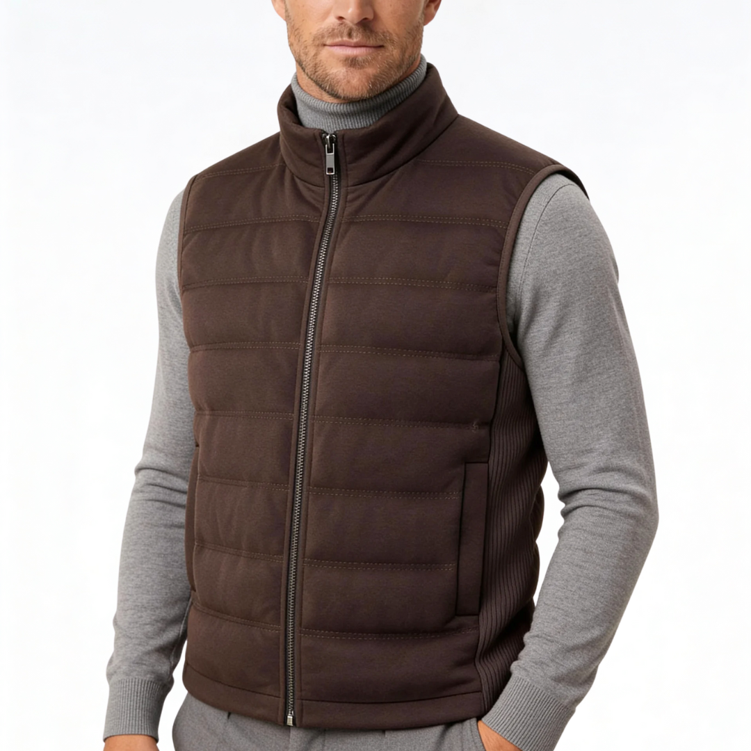 Aurazio Gilet imbottito in piuma d'oca da uomo