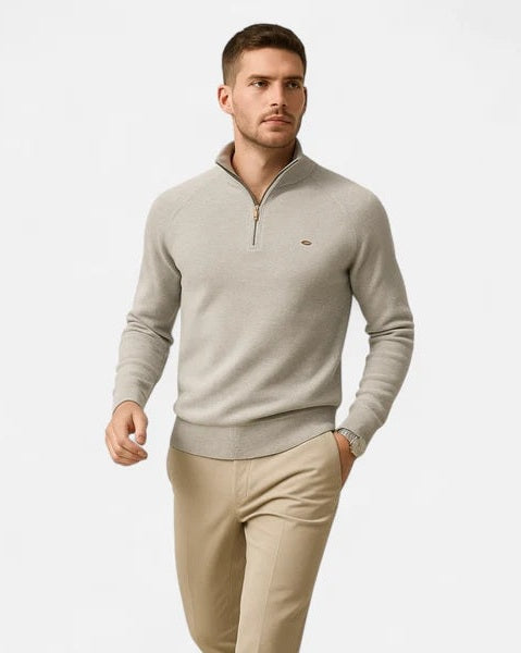 Aurazio Maglione con zip a collo alto da uomo