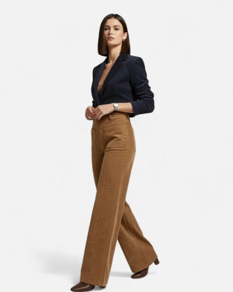 Aurazio Pantaloni in velluto a coste a gamba ampia da donna