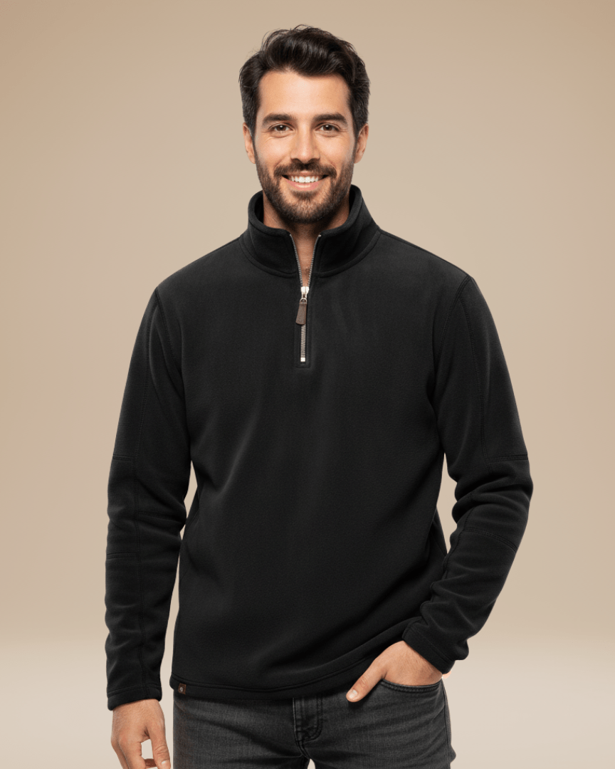 Aurazio Maglione In Pile Con Mezza Zip Unisex Caldo Leggero Per Trekking E Outdoor Protezione Collo Alto