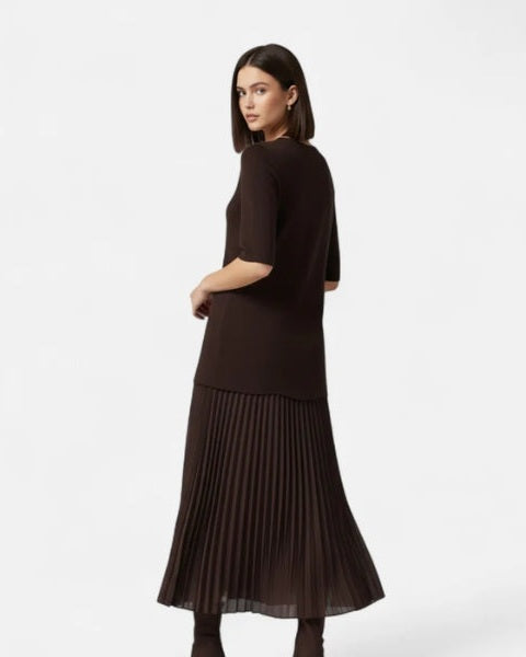 Aurazio Vestito in Maglia Plissettata da Donna