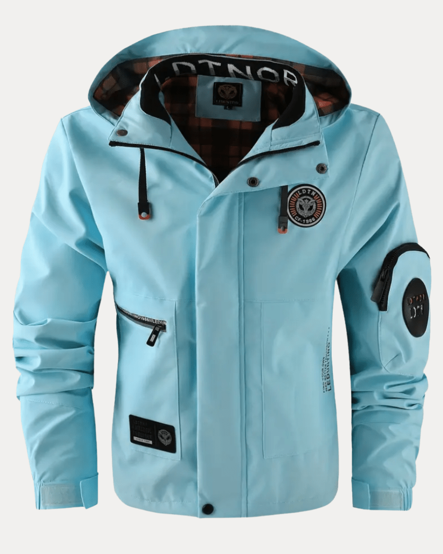 Aurazio Giacca Uomo Softshell Stile Urbano Antivento Resistente All Weather Con Zip