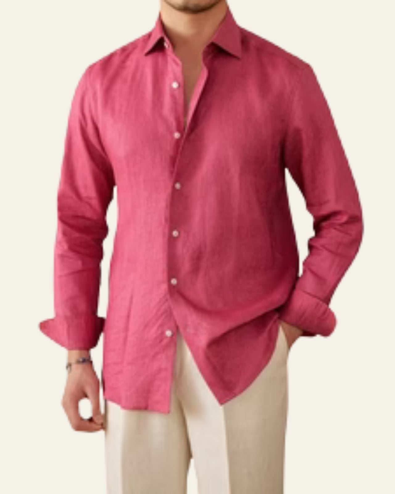 Aurazio Camicia di Lino da Uomo