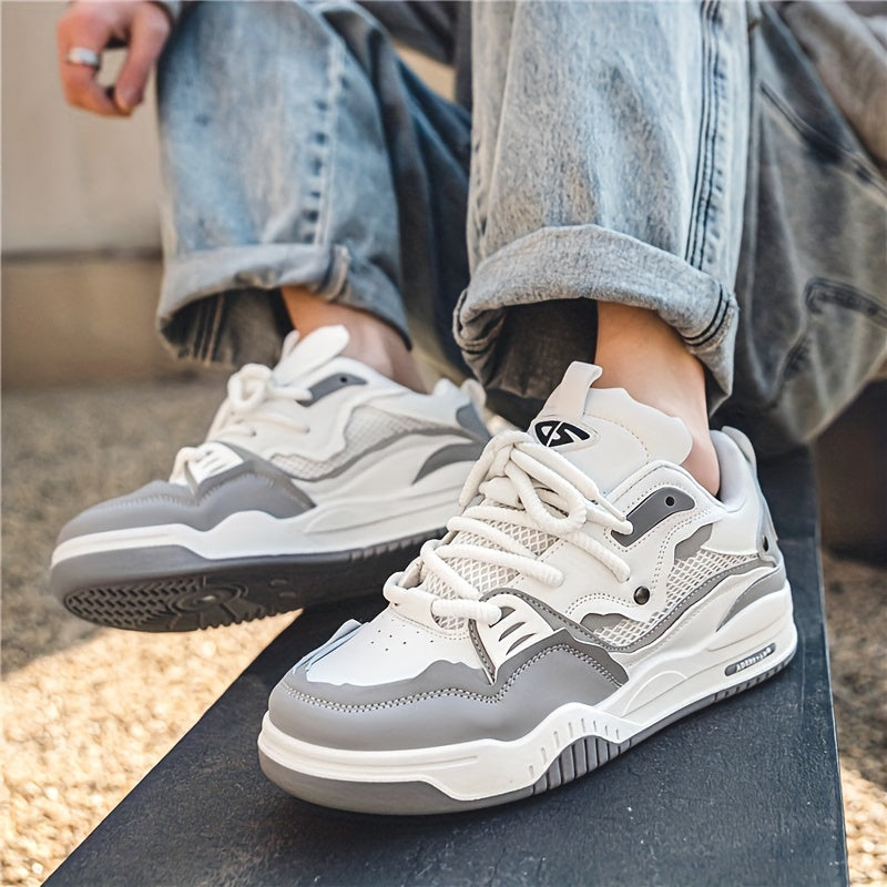 Sneakers Uomo Urbane Motivo Geometrico Tomaia in PU Suola in Gomma