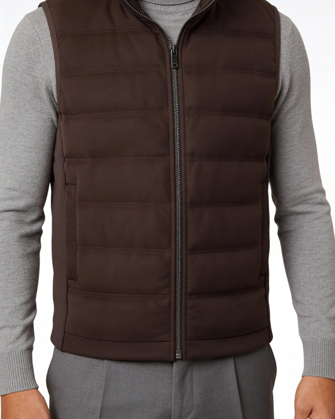Aurazio Gilet imbottito in piuma d'oca da uomo