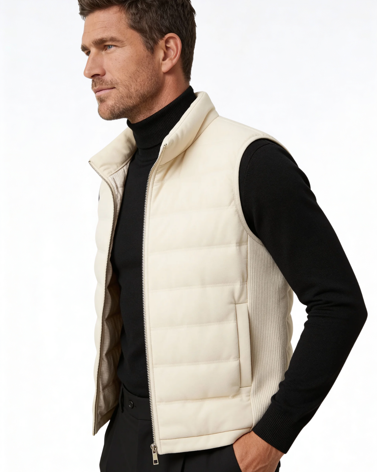 Gilet Uomo Imbottito in Piuma d'Oca Caldo Versatile