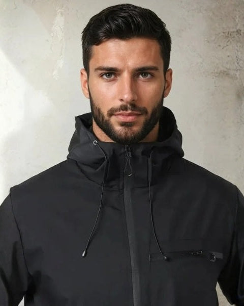 Aurazio Giacca Tecnica con Cappuccio da uomo