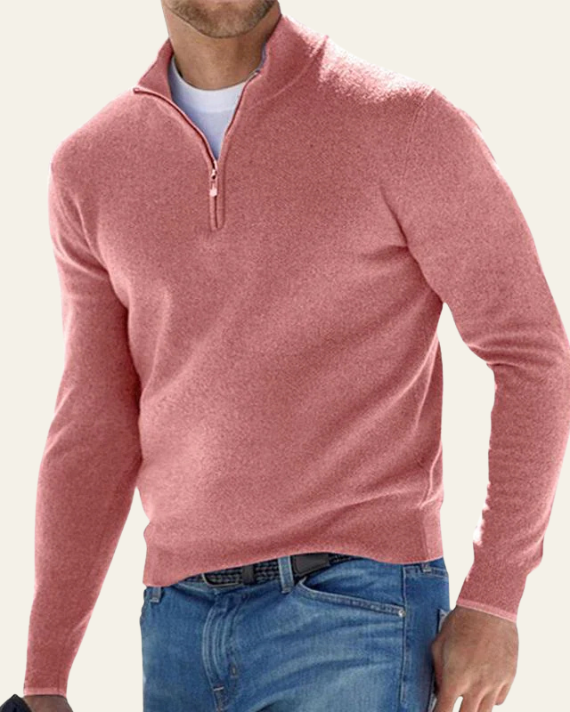 Aurazio Maglione Con Cerniera A Metà Da Uomo