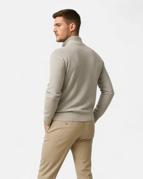 Aurazio Maglione con zip a collo alto da uomo