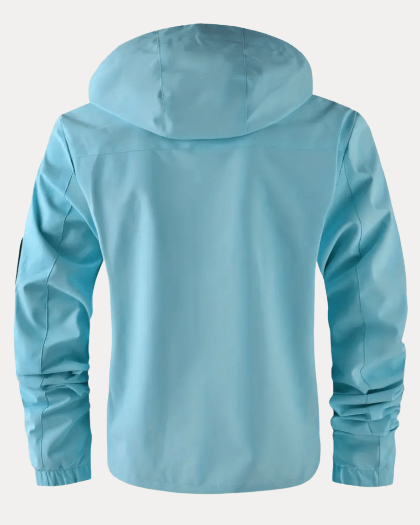 Aurazio Giacca Uomo Softshell Stile Urbano Antivento Resistente All Weather Con Zip