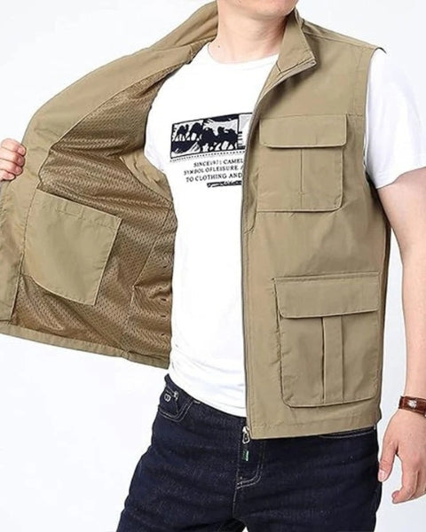 Aurazio Gilet Multitasche Leggero da uomo