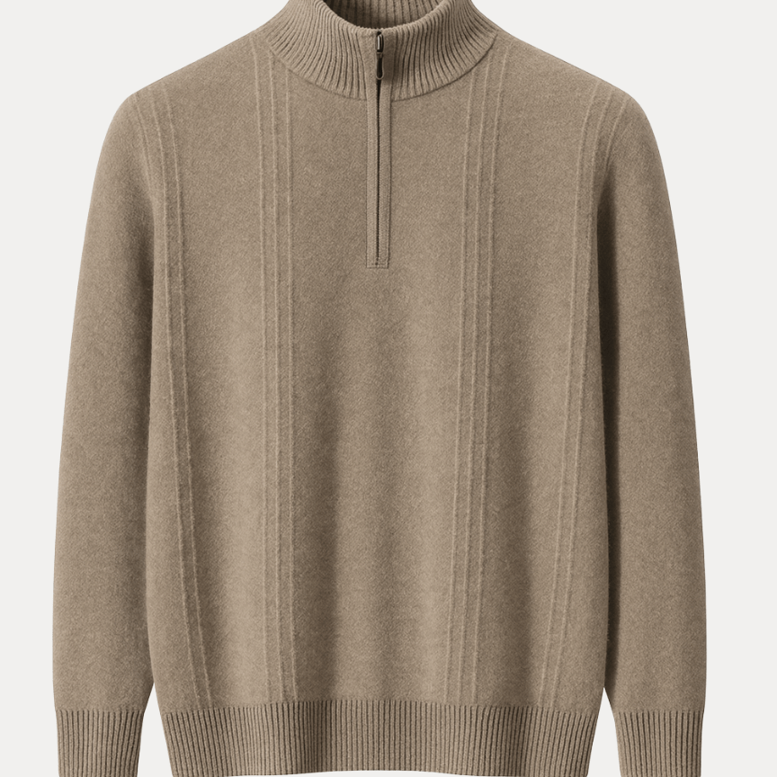 Aurazio Maglione Collo Alto a Coste Unisex Cashmere Morbido Caldo e Elegante Classico