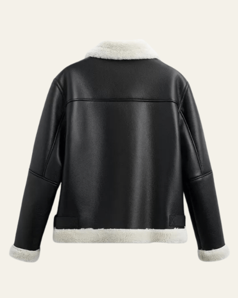 Aurazio Giacca Aviator in pelle vegana da uomo