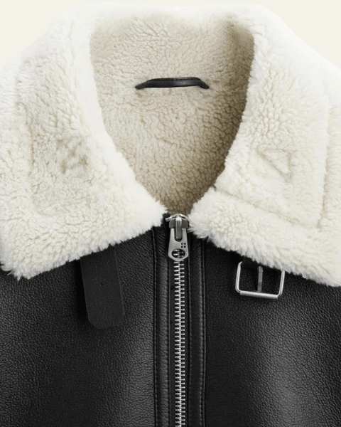 Aurazio Giacca Aviator in pelle vegana da uomo