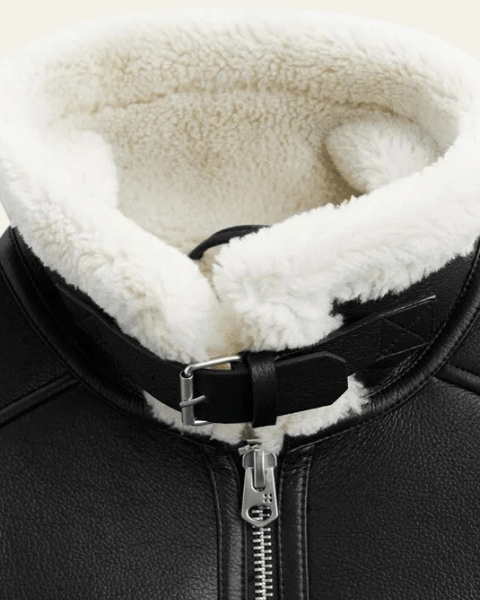 Aurazio Giacca Aviator in pelle vegana da uomo