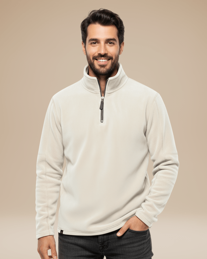 Aurazio Maglione In Pile Con Mezza Zip Unisex Caldo Leggero Per Trekking E Outdoor Protezione Collo Alto