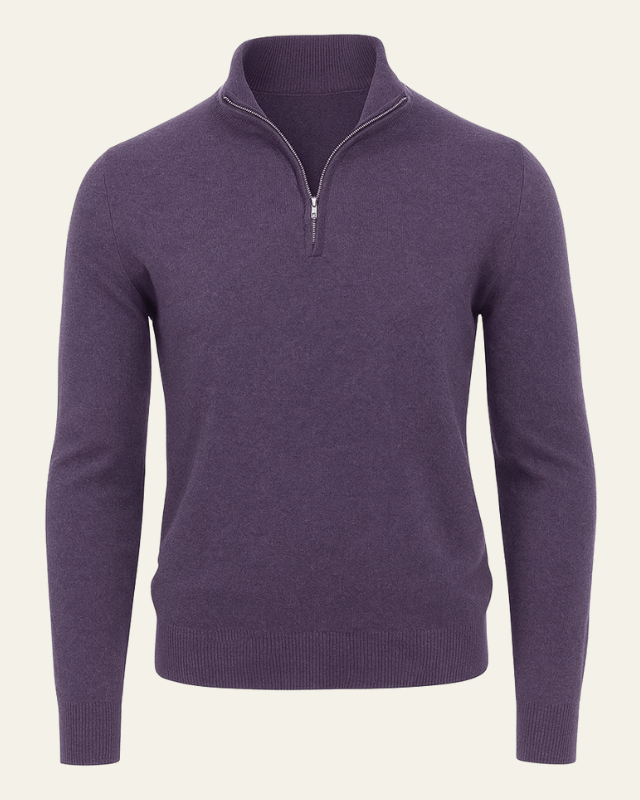 Aurazio Maglione Con Cerniera A Metà Da Uomo