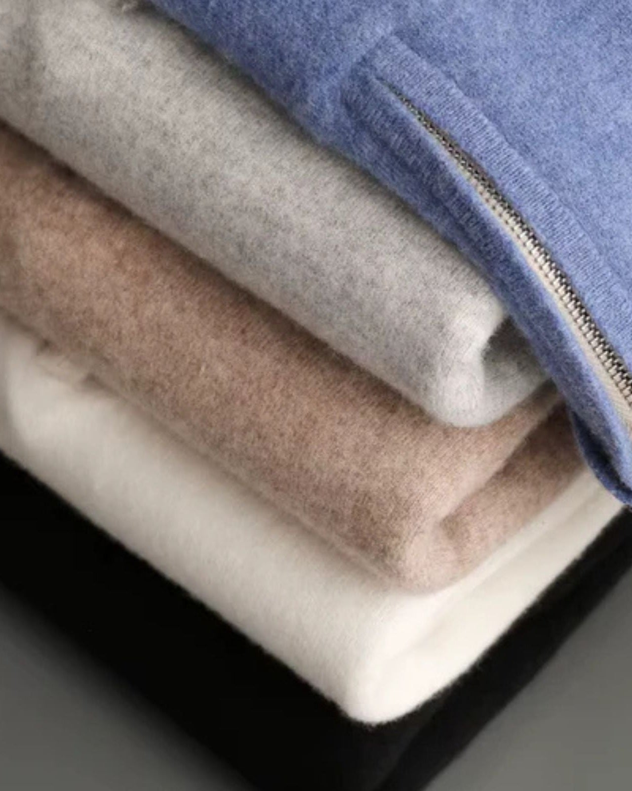 Aurazio Polo in Lana Merino con Zip da Uomo