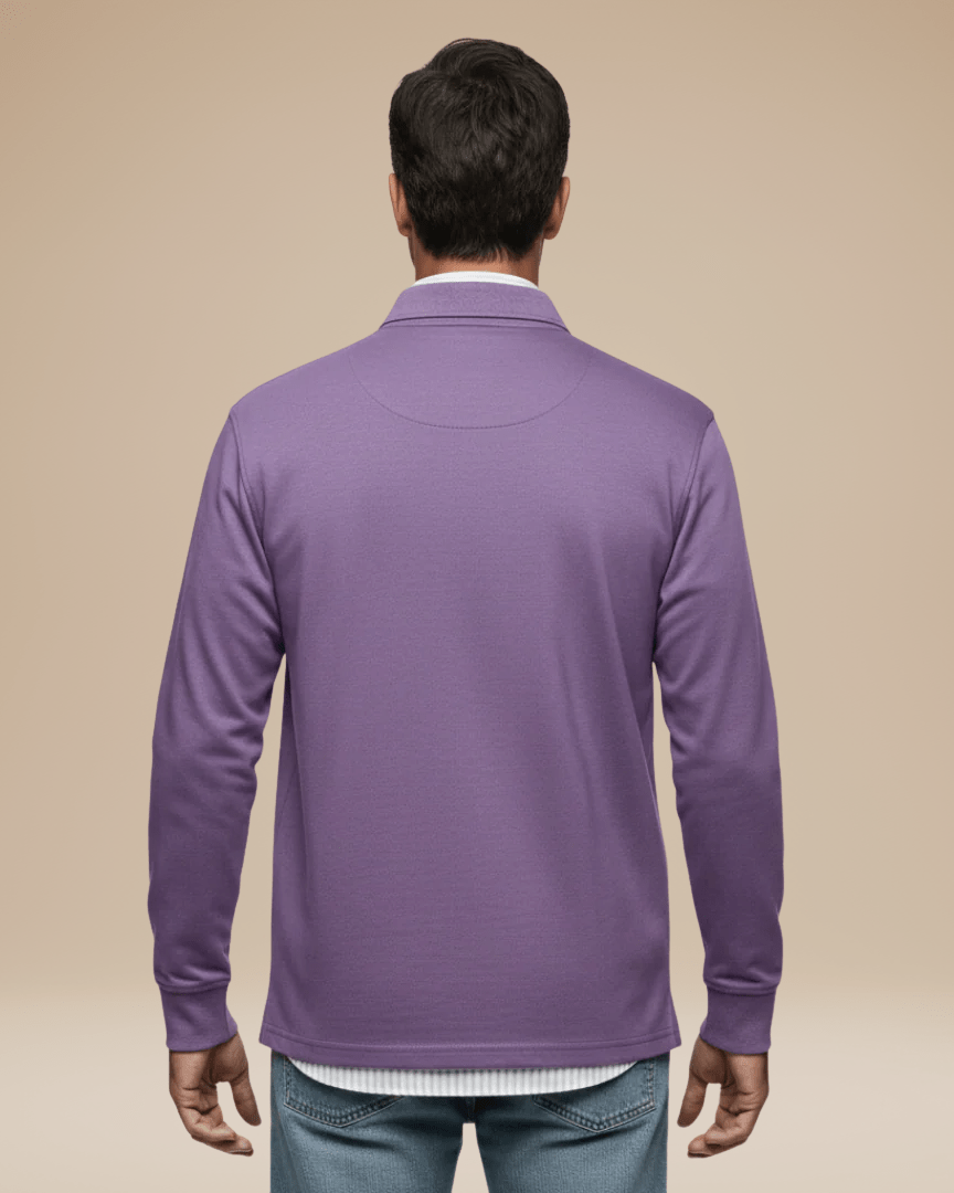Aurazio Polo Cotone Premium Uomo Maniche Lunghe Comfort Tutto Il Giorno Stile Senza Sforzo Lavoro